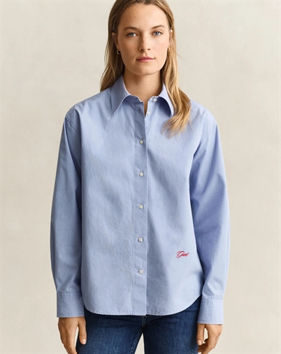 Gant - Relaxed Poplin Skjorte - Misty Lavender